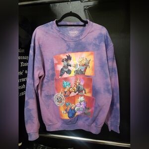 Dragon Ball Z Sweater Tie Dye Purple Small